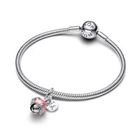 Charm Pandora Donna Nature and Celestial in Argento Cristallo artificiale 764453C01 - 764453C01